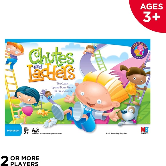 Hasbro-Chutes and Ladders Board Game-Classic challenges/learn along the way-NIB - Picture 1 of 5
